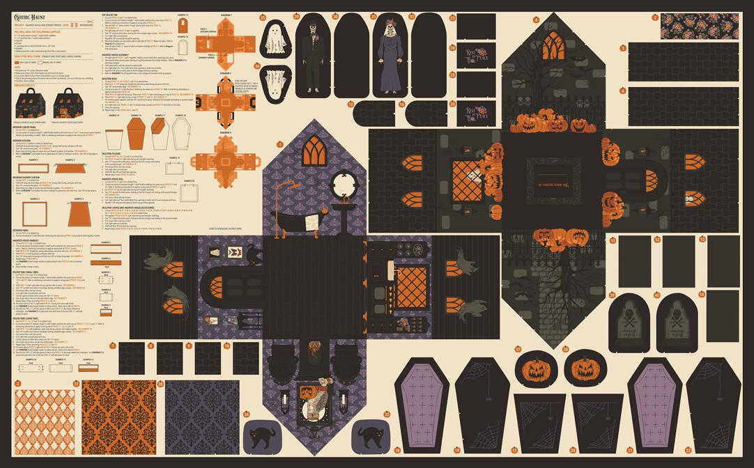 Gothic Haunt Panel Multi 21014 11 Moda #1