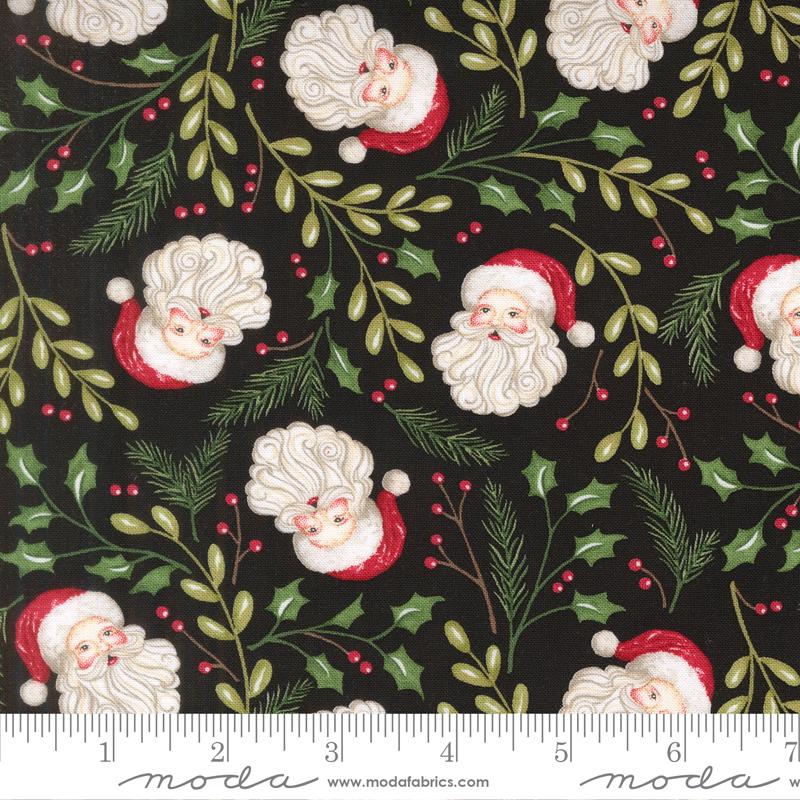 Snowy St Nick Midnight Black 56220 20 Moda #1