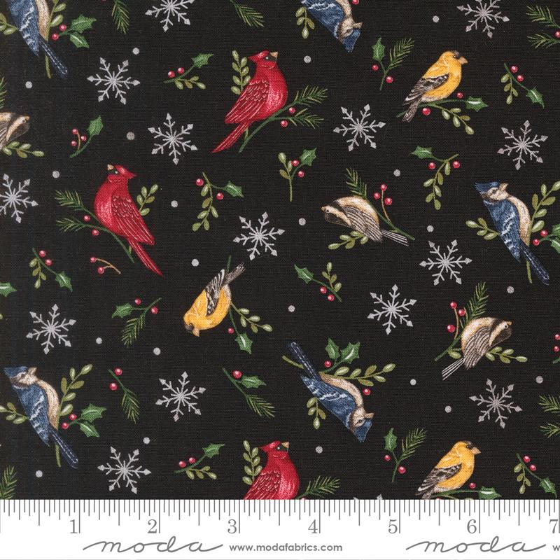 Snowy St Nick Midnight Black 56221 20 Moda #1