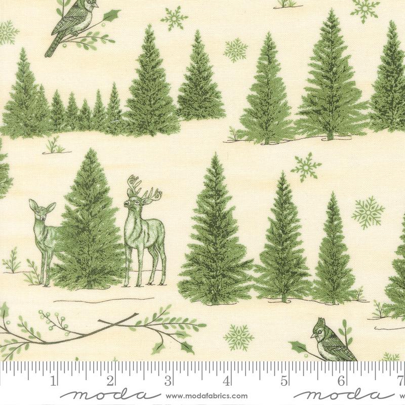 Snowy St Nick Eucalyptus 56222 17 Moda #1
