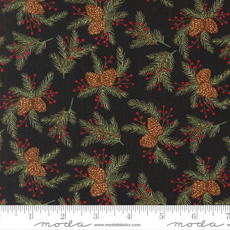 Snowy St Nick Midnight Black 56223 20 Moda #1