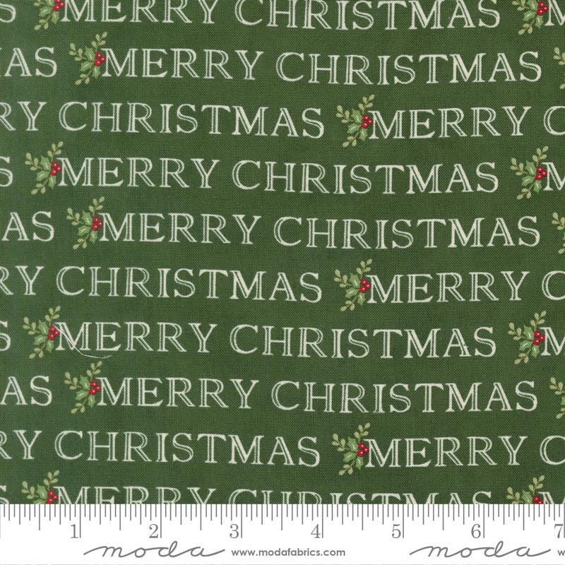Snowy St Nick Moss Green 56224 18 Moda #1