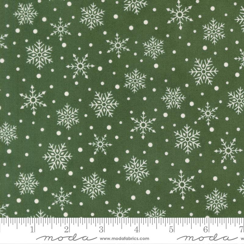 Snowy St Nick Moss Green 56226 18 Moda #1