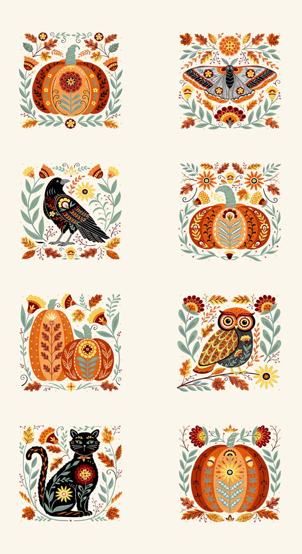 Fall Folktale Panel Cloud 56236 11 Moda #1