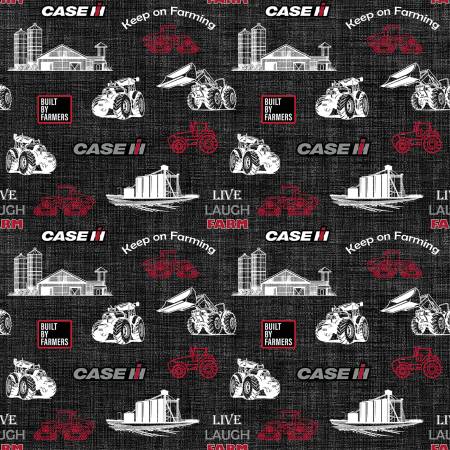 Case IH-Built By Farmers 10562-BLACK Case IH Burlap