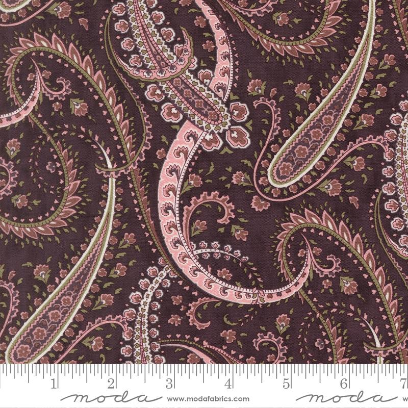Lilac Shadows Paisley Plum 44443 16 Moda #1