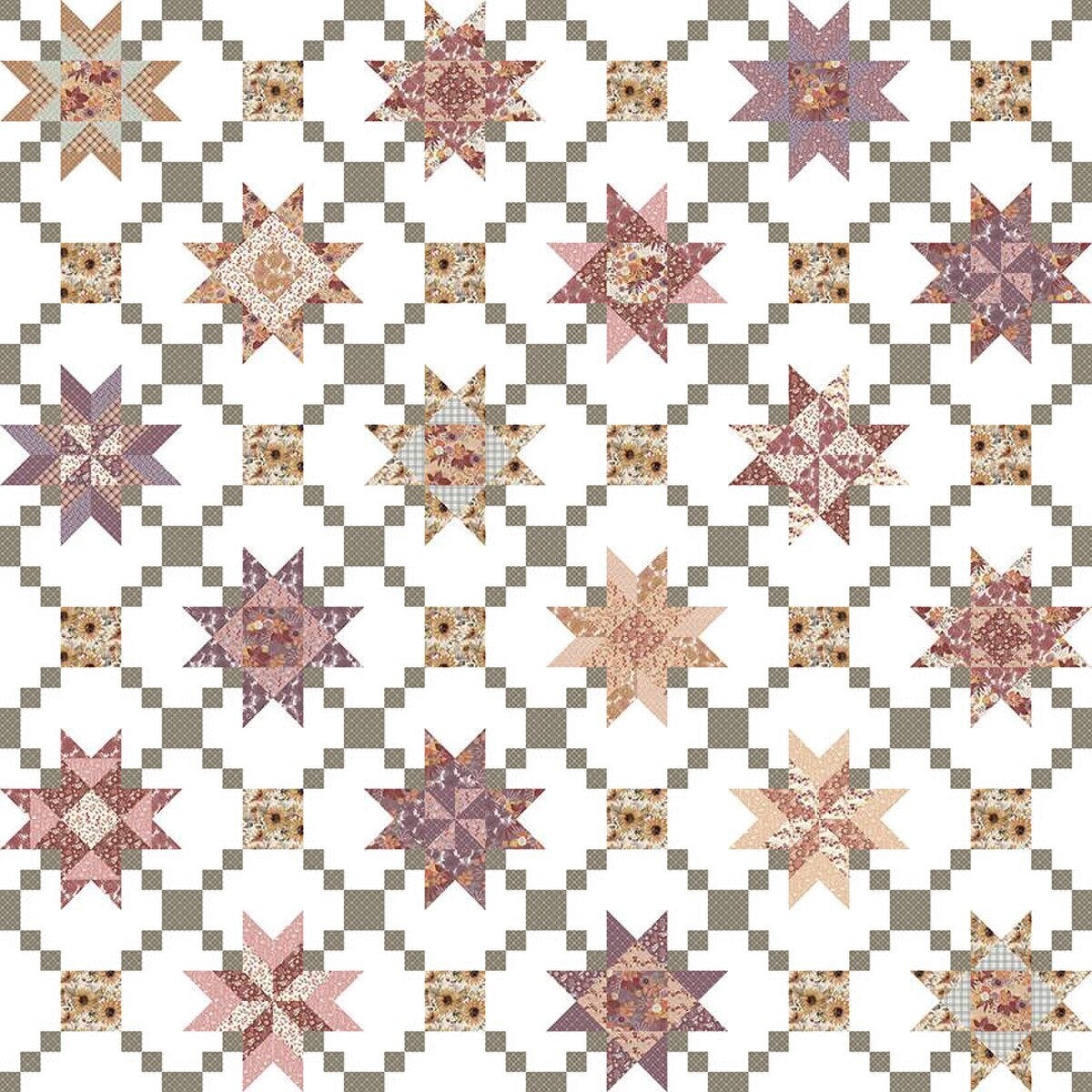 108" Wide Quilt Back - Evening on the Prairie Garden Cloud WB16752-CLOUD