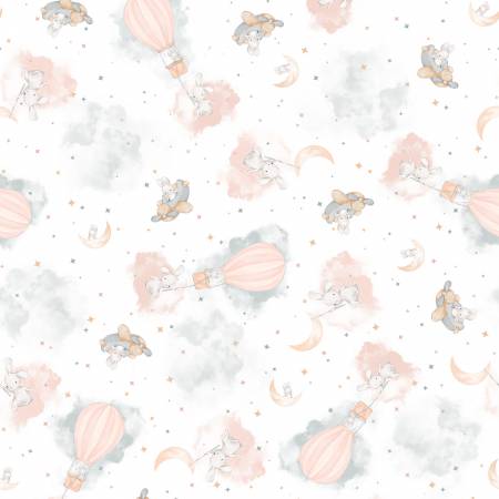 Honey Bunny 10911-W White Bunny In The Clouds