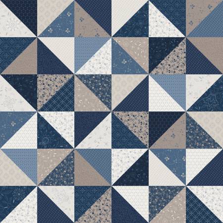 Patchwork Blue Multi Patchwork Running Blocks 10930-Z