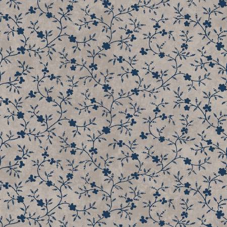 Patchwork Blue Tan Vines 10933-T