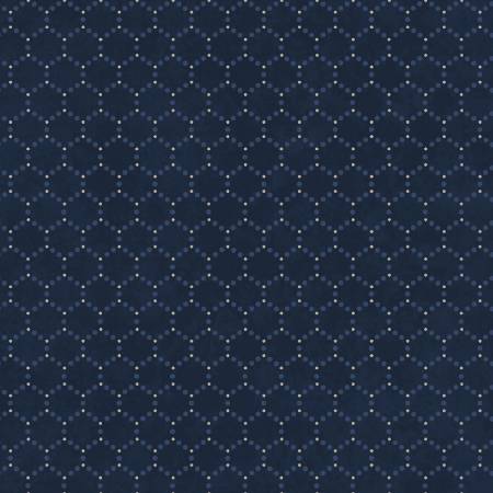 Patchwork Blue Navy Geometric 10938-N