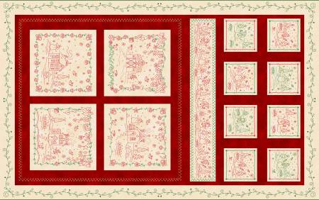 Christmas Time 11090-RG Red/Green Panel (27")