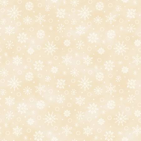 Christmas Time 11096-E Cream Snowflakes