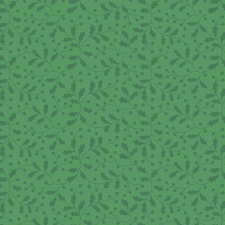Merry Mix Metallic 11113M-G Green Holly and Berries