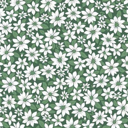Merry Mix Metallic 11114M-G Green Poinsettia