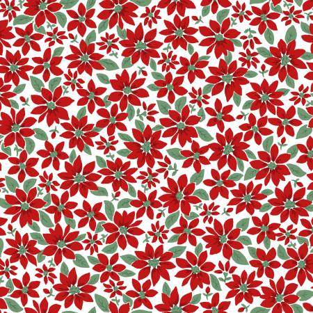 Merry Mix Metallic 11114M-WR White/Red Poinsettia