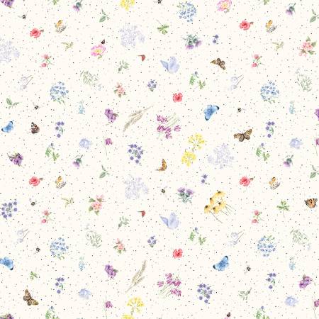 Together Is Better 11122-E Cream Flowers And Butterflies