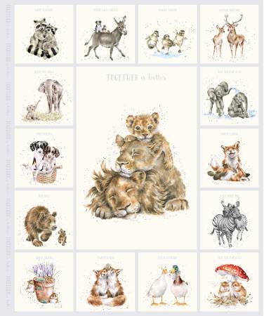 Together Is Better 11124-K Soft Grey Lion Panel (36")