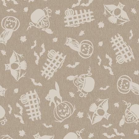 Pumpkin Grove 11181-T Tan Spooky Fences