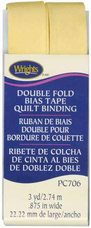 Double Fold Quilt Binding Lemon Ice