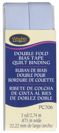 Double Fold Quilt Binding Light Blue