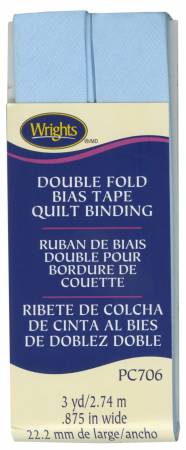 Double Fold Quilt Binding Blue