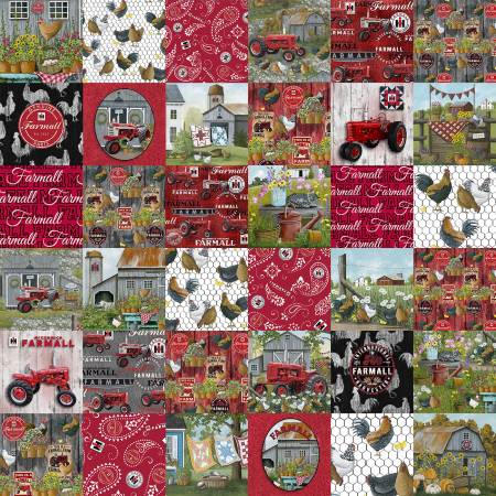60" wide Farmall Cheater Quilt Allover Cotton