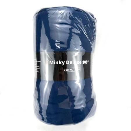 108" Wide Navy Solid Minky - 3 Yd Pre Cut