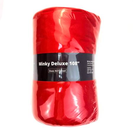 108" Wide Red Solid Minky - 3 Yd Pre Cut