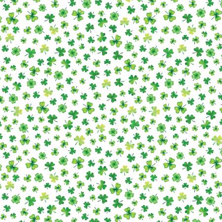 St Patrick's Day Little Shamrocks White 14698B-09