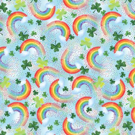 St Patrick's Day Lucky Rainbows Light Blue 14701B-50