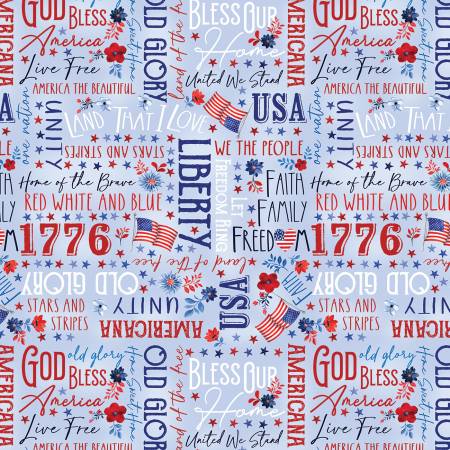 Faith Family Freedom - Words of Glory Blue Patriotic 14829-54