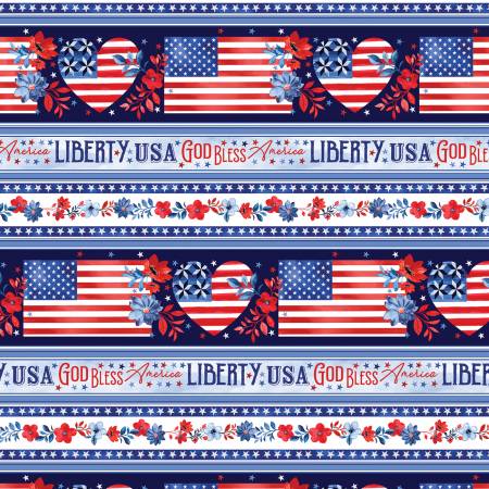 Faith Family Freedom - Americana Stripe Multi Patriotic 14833-99