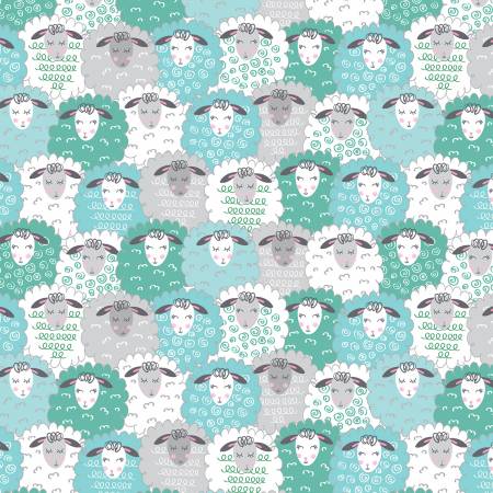 Sweet Little Lamb Cozy Lamb Aqua 14968-84