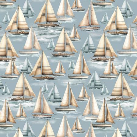 Coastal Escape 15026-80 Set Sail Ocean