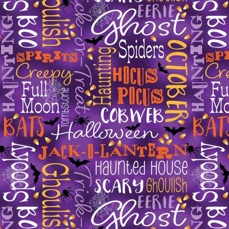 Ghostly Soiree 15099-66 Ghostly Words Purple