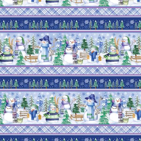 Snowflake Wishes 15188-99 Snowflake Wishes Stripe Multi