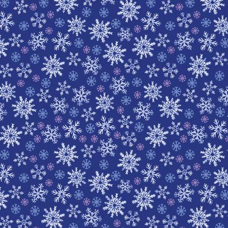 Snowflake Wishes 15191-56 Wintery Snowflakes Navy