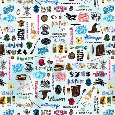 Harry Potter Words Sky Blue 15214-05