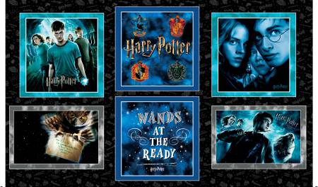 Harry Potter Pillow Panel Black 15221W-12