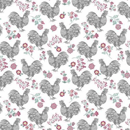 Chalk Barn 16321-14 Chalk Paint Roosters Charcoal Rose