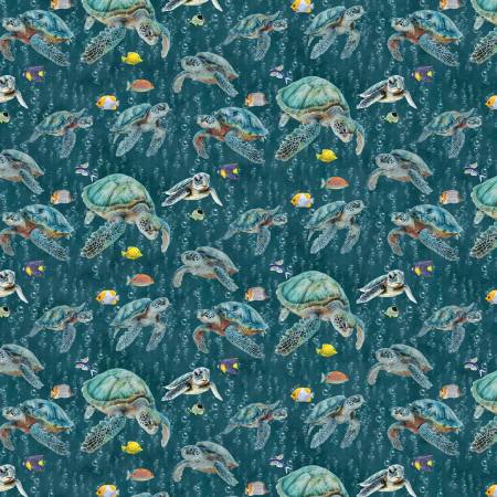 Sea Turtle Swim Dark Teal/Multi 16530-85