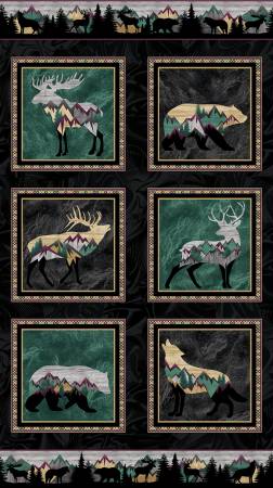 Into the Wild Panel Black/Multi 16565B-12