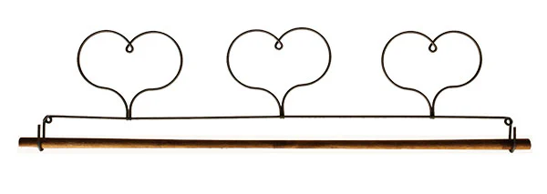 16" Triple Heart Fabric Holder