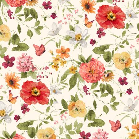 Blessed By Nature 17810-273 Cream Medium Florals