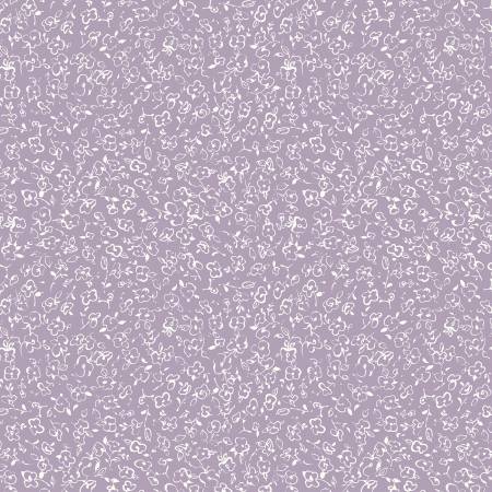 Au Naturel 17820-611 Purple/Ivory Floral Doodle