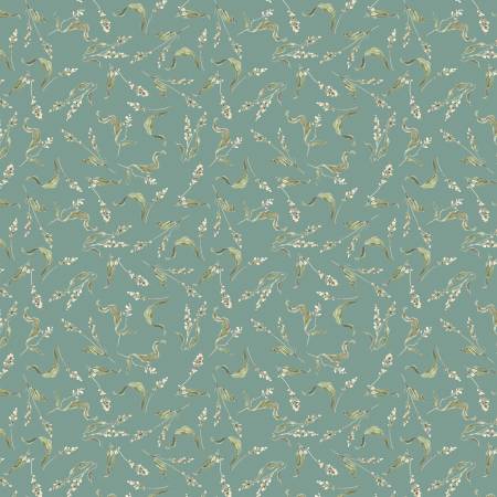 Season's Study Teal/Cream Small Floral Christmas 17838-411