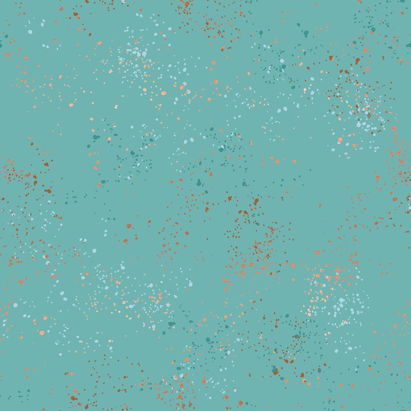 1 1/2 yard - 108" wide Speckled Turquoise RS5055-72M
