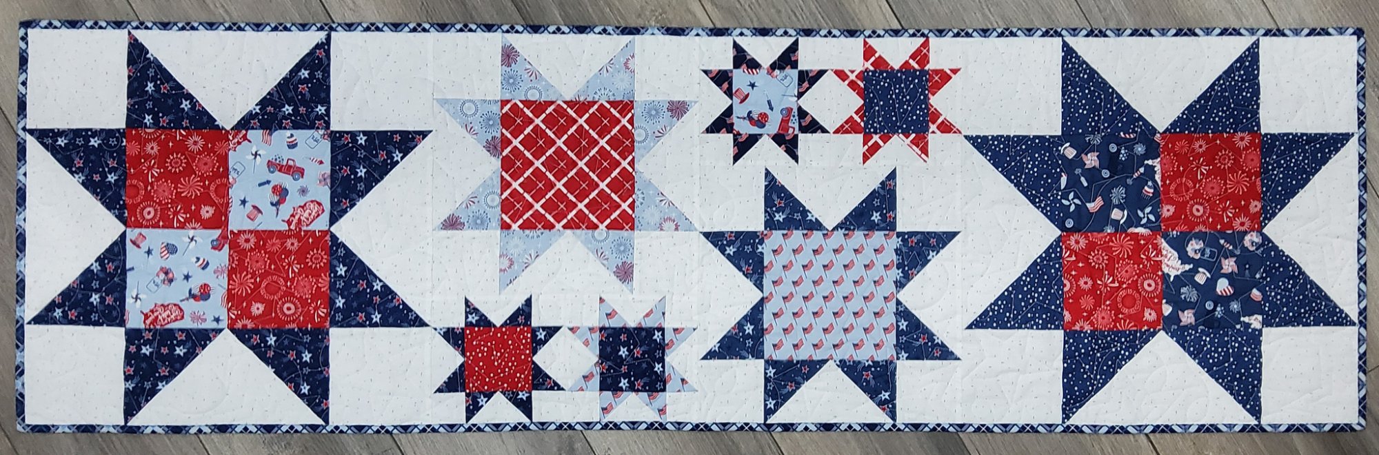 Constellations Kit Red White And Blue Size: 18" x 59"