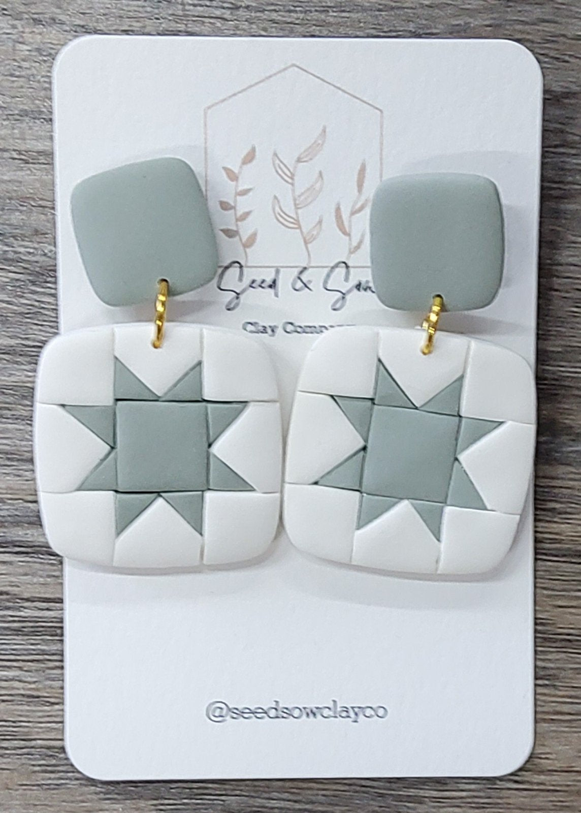 Handmade Star Clay Earrings